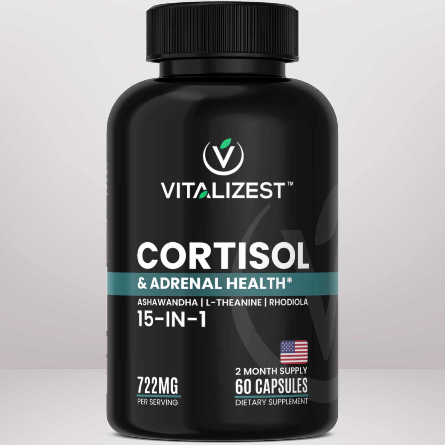 Cortisol Support =  Stress Relief and Focus: 15-in-1 complex